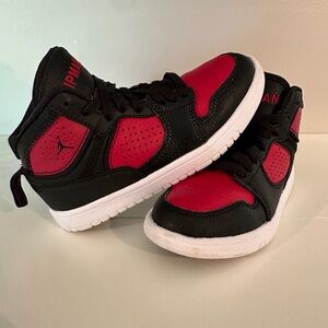 Nike Black & Red Air Jordan Mid-Top Toddler Boy’s Shoes Size 12C